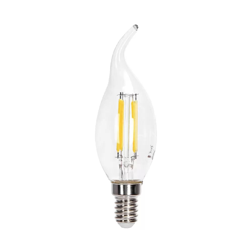 Lampadina LED filamento attacco E14 colpo di vento soffio 4W 470 lumen res 36W 230V Lampadina LED filamento attacco E14 colpo di vento soffio 4W 470 lumen res 36W 230V